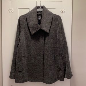 Saks fifth avenue grey alpaca and wool coat